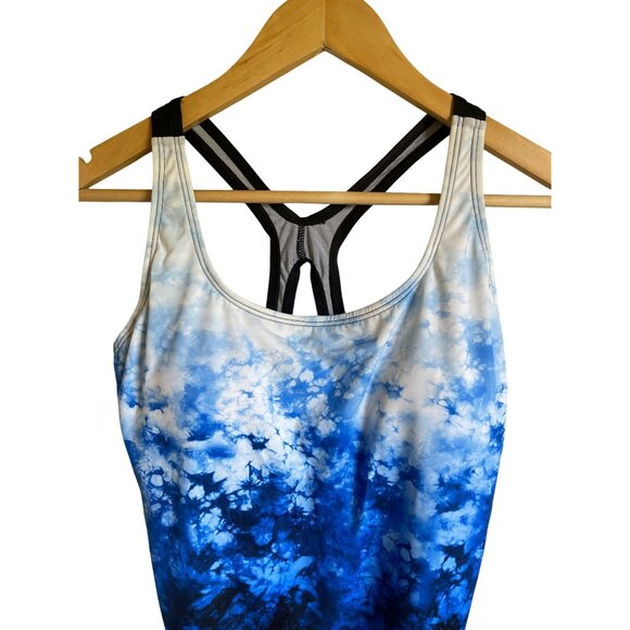 New! Speedo Size 12 MSRP $88 Blue BLack Navy Fusion Powerflex Ultrafusion Halter - Picture 6 of 10